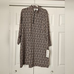 Lulu-B long sleeve dress, black and tan